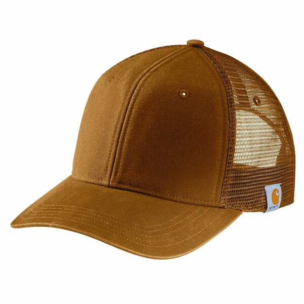 Carhartt Men's AH5298 Canvas Mesh Back Cap OS Hats Unassigned Brown AH5298-M / 105298-BRNOS